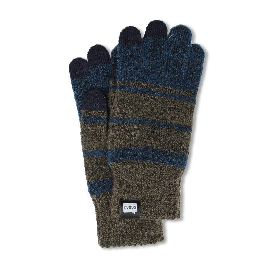 Atlus Knit Gloves (Navy + Olive)