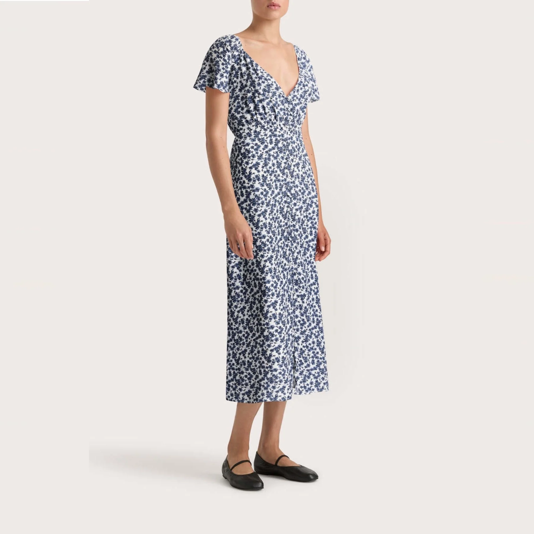 Aurelia Midi Dress (Leilani + Mid Blue) - Image 2