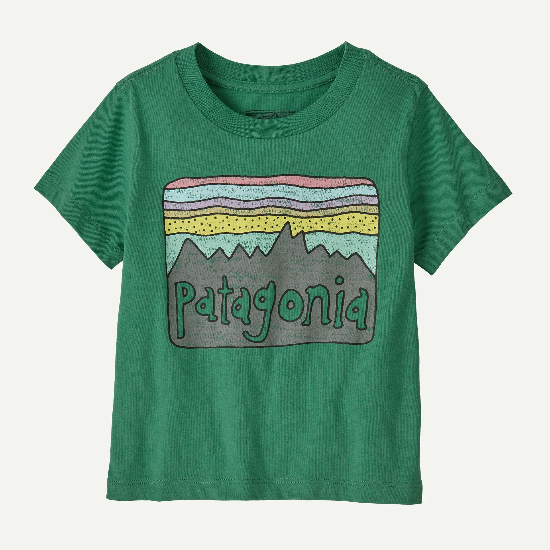 Baby Fitz Roy Skies T-Shirt (Heartleaf Green)