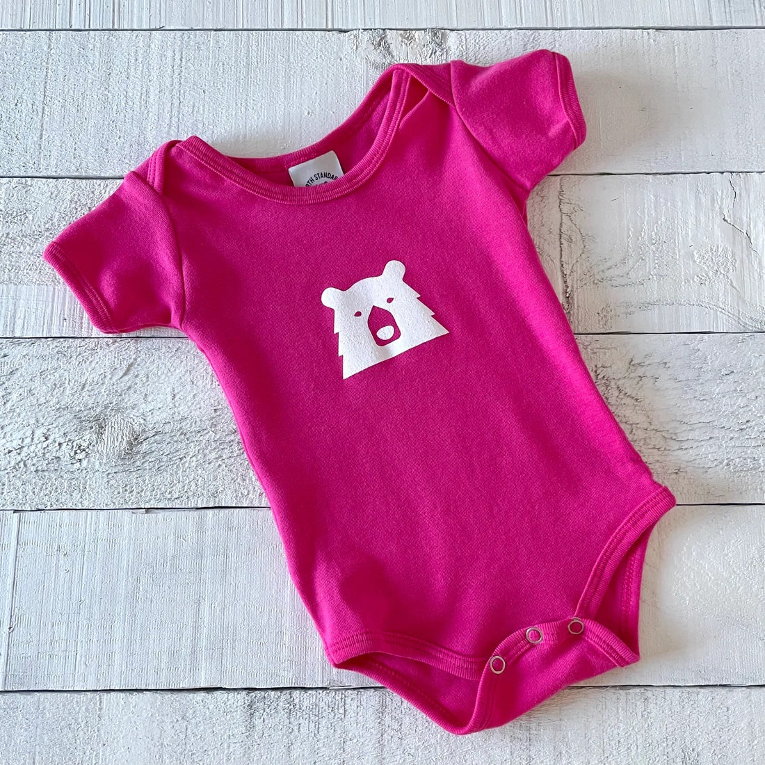Baby Mascot Onesie (Fuchsia + White)