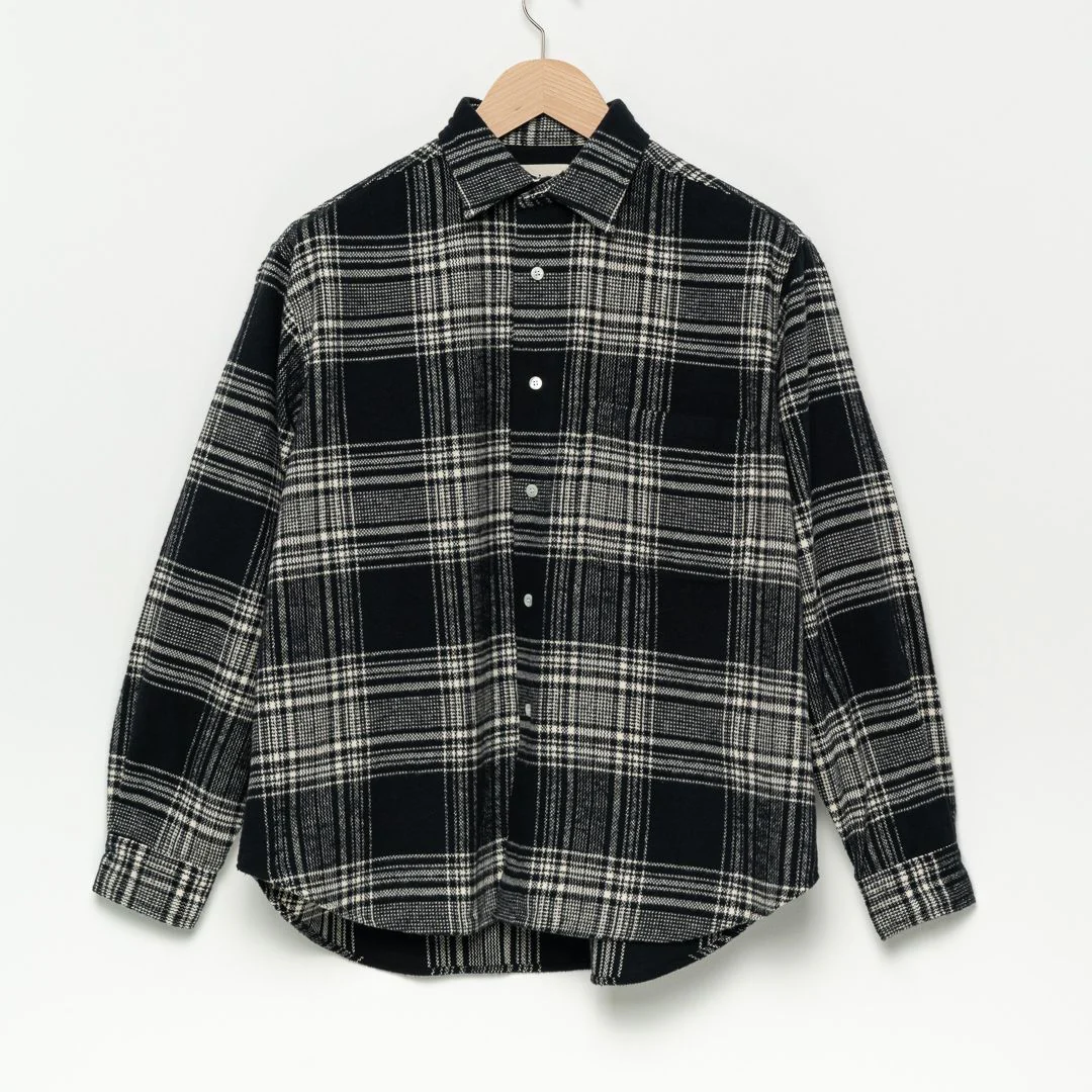 Carvalho Baggy Oversized Shirt (Black Checks) - Image 2