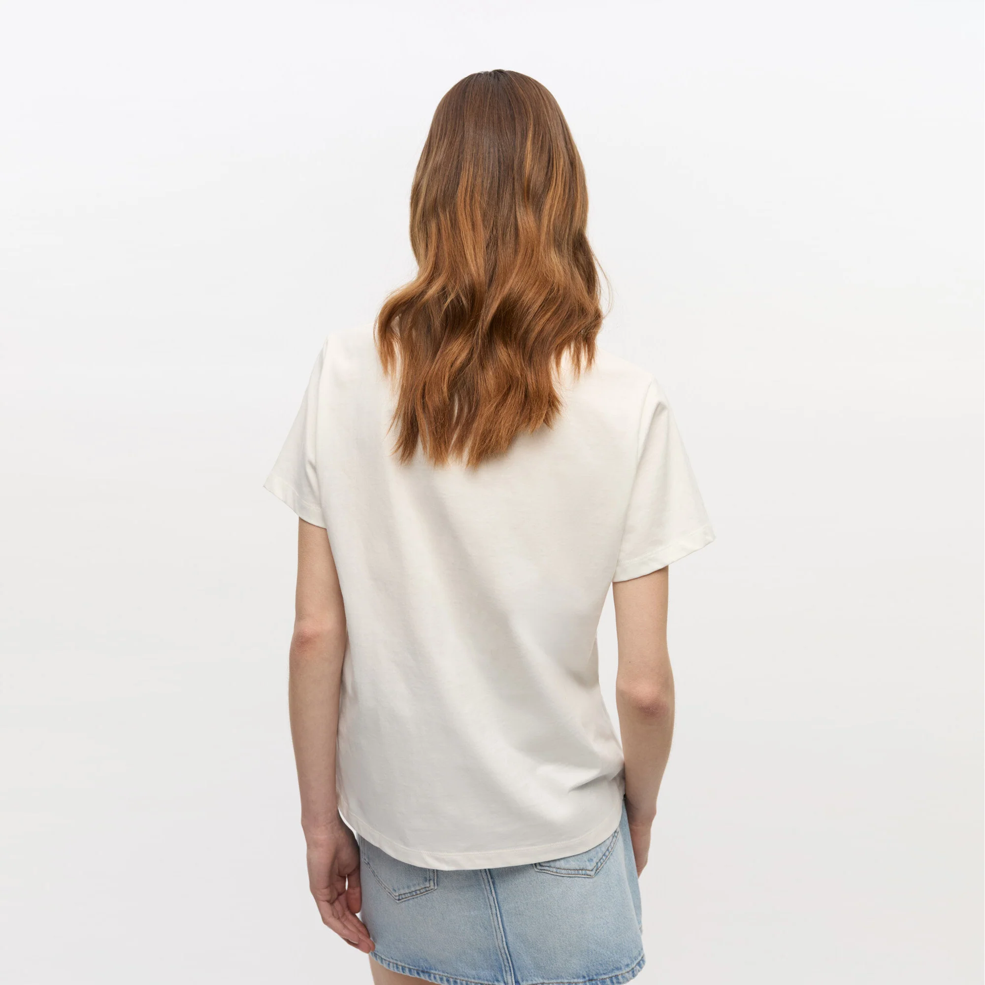 Basic Cotton Jersey Grapes Relaxed T-Shirt (Egret) - Image 2