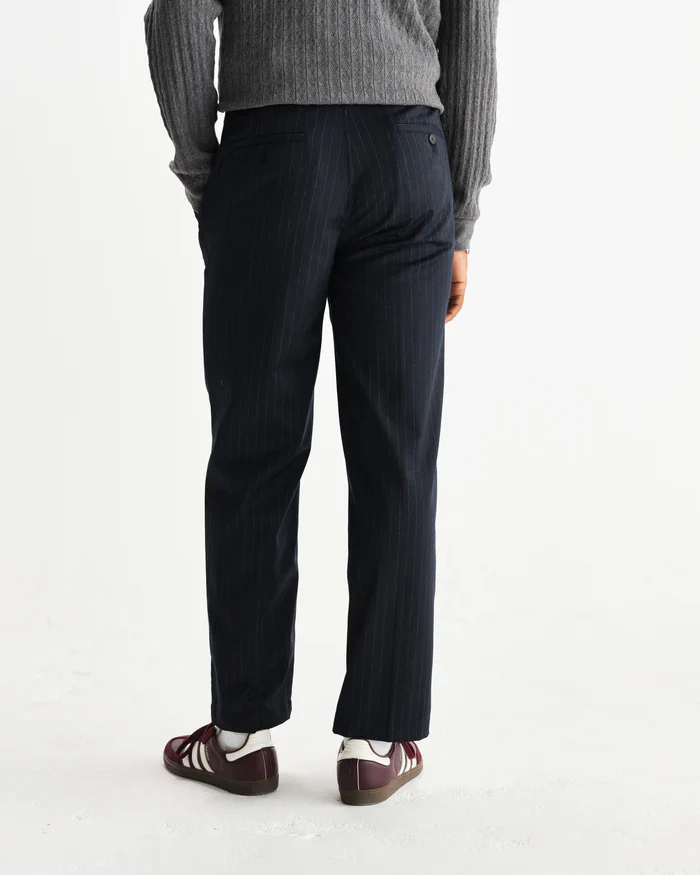 Bayham Trouser Wool Blend Stripe (Navy) - Image 5