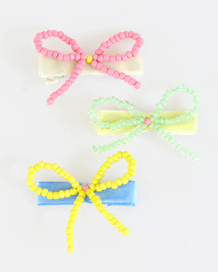 Beaded Bow Hair Clips - Image 5