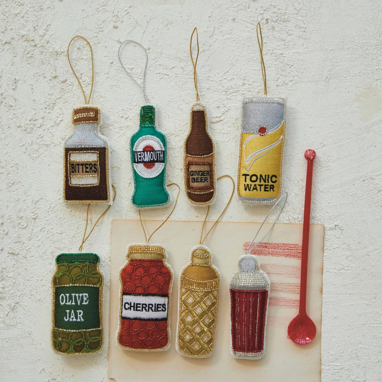 Beaded & Embroidered Cocktail Accoutrement Ornament - Image 10