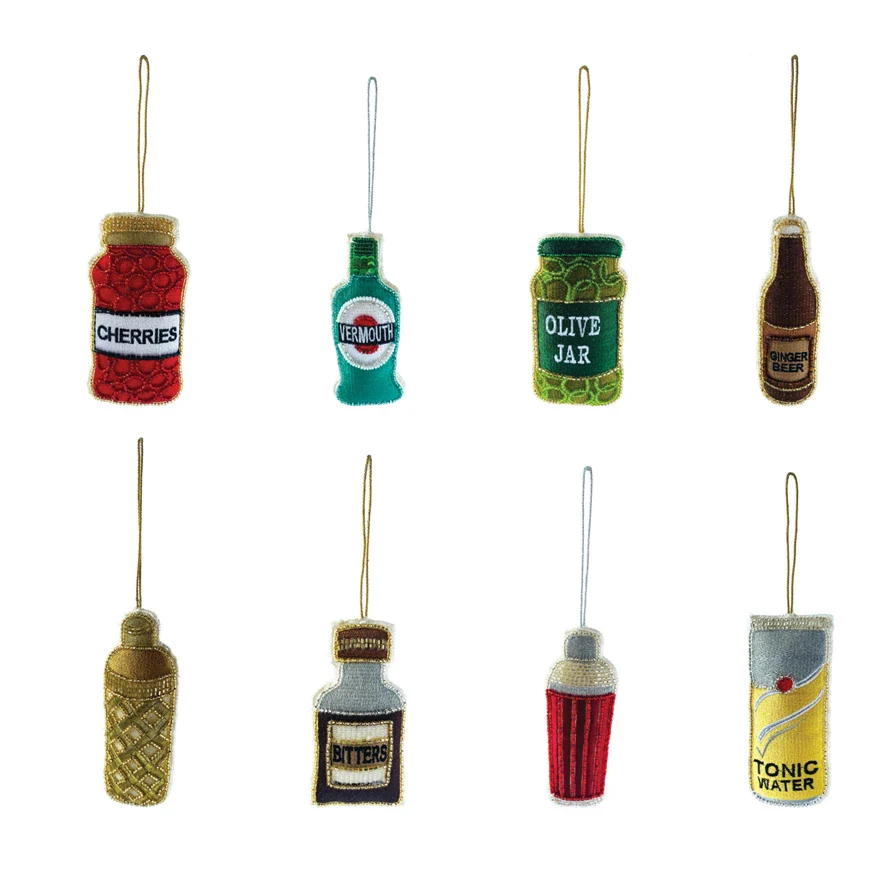 Beaded & Embroidered Cocktail Accoutrement Ornament - Image 9