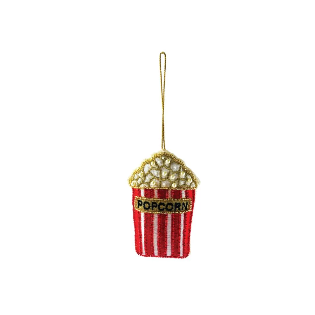 Beaded & Embroidered Popcorn Ornament