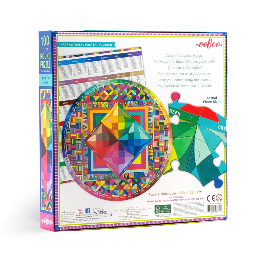 Beauty of Colour 100 Piece Round Puzzle - Image 2