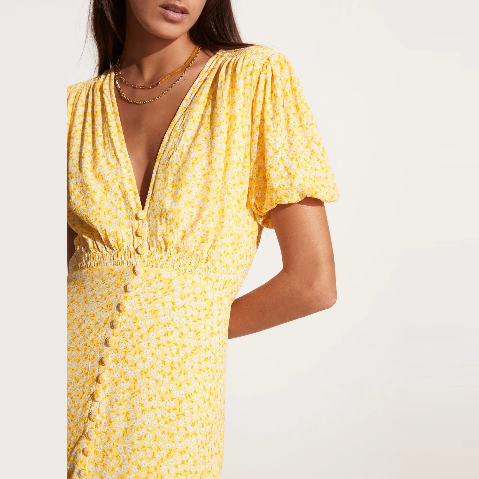 Bellavista Midi Dress (Careyes Floral Marigold) - Image 2