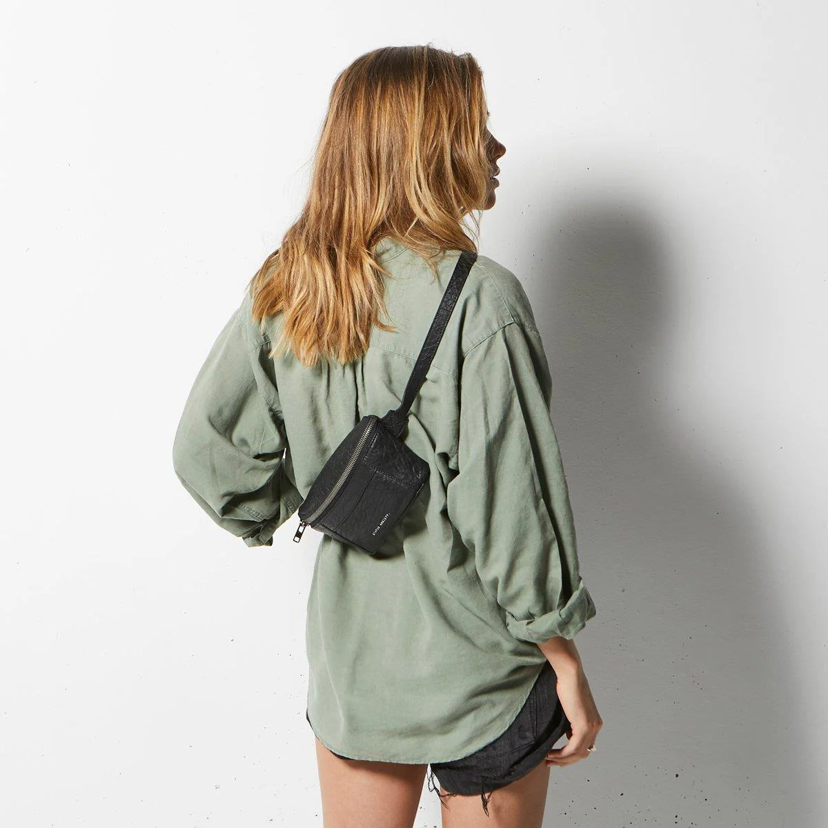 Best Lies Belt Bag (Black Bubble Leather) - Image 6