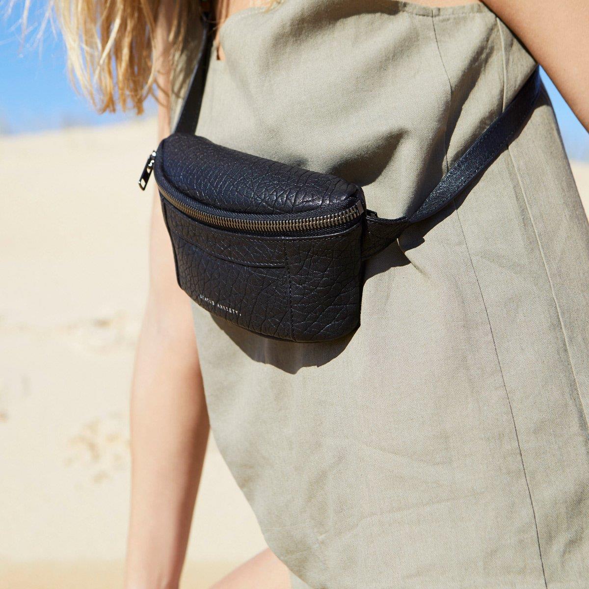Best Lies Belt Bag (Black Bubble Leather) - Image 8