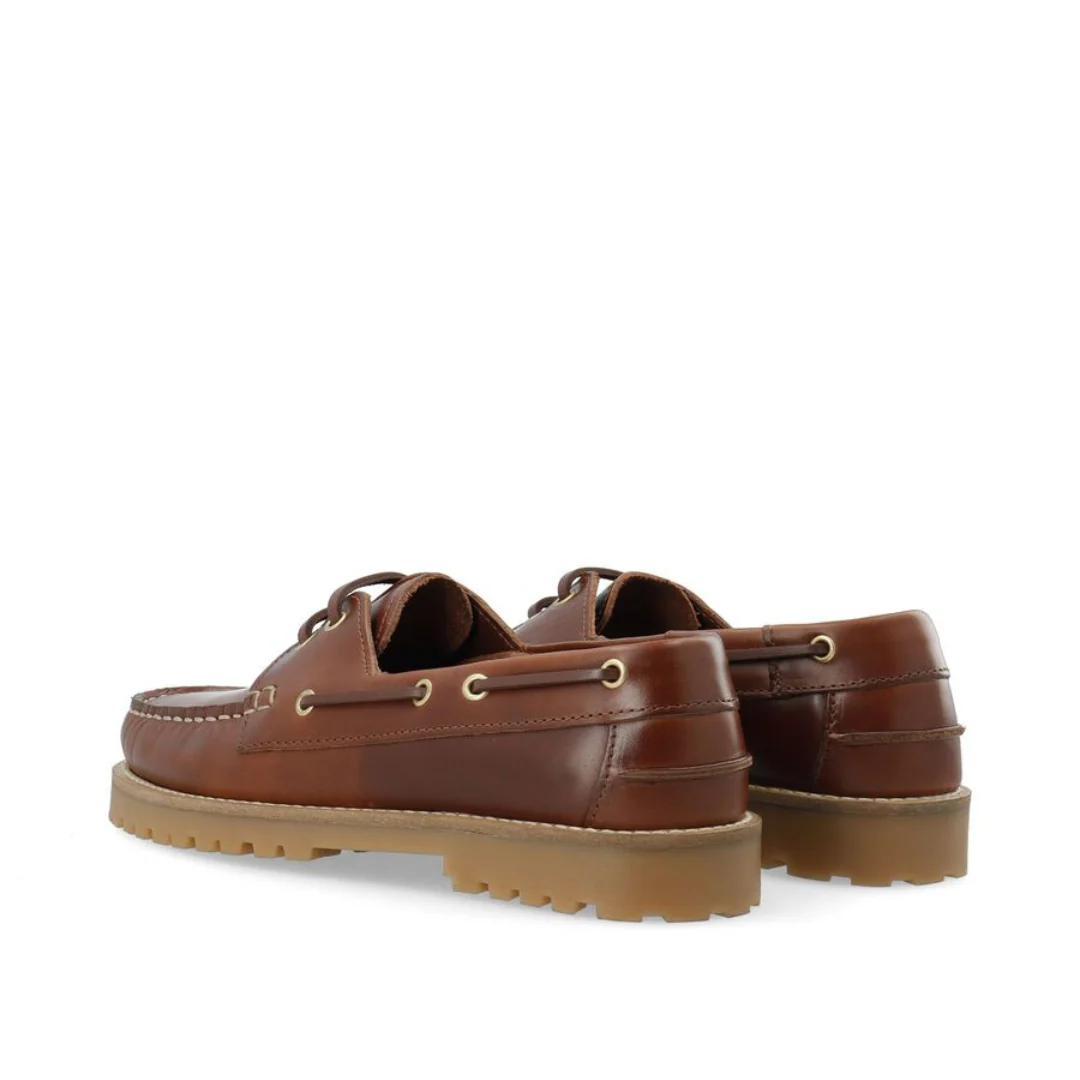 Biacapri Leather Boat Shoe (Brown) - Image 4