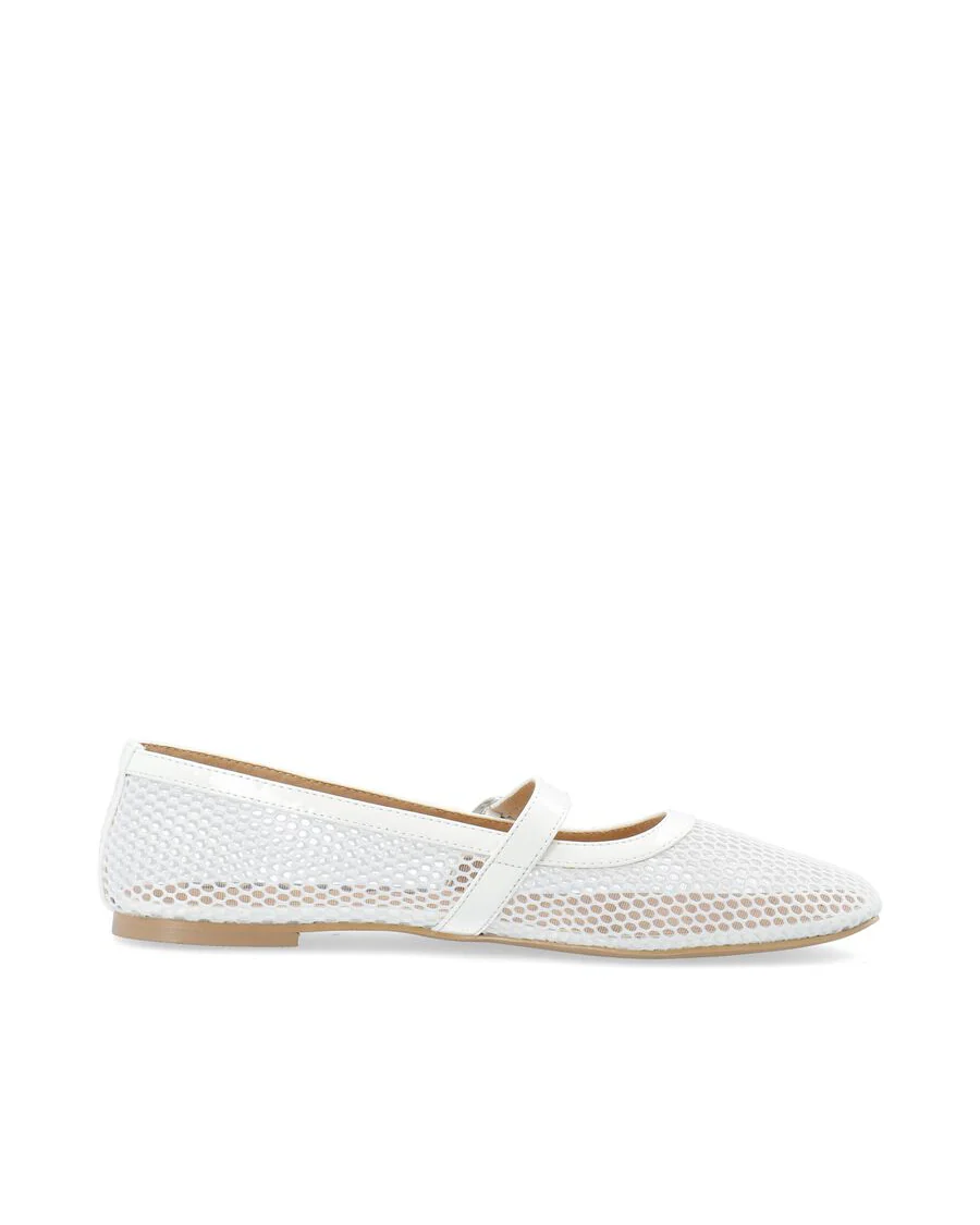 Bialilja Mary Jane Mesh (White)