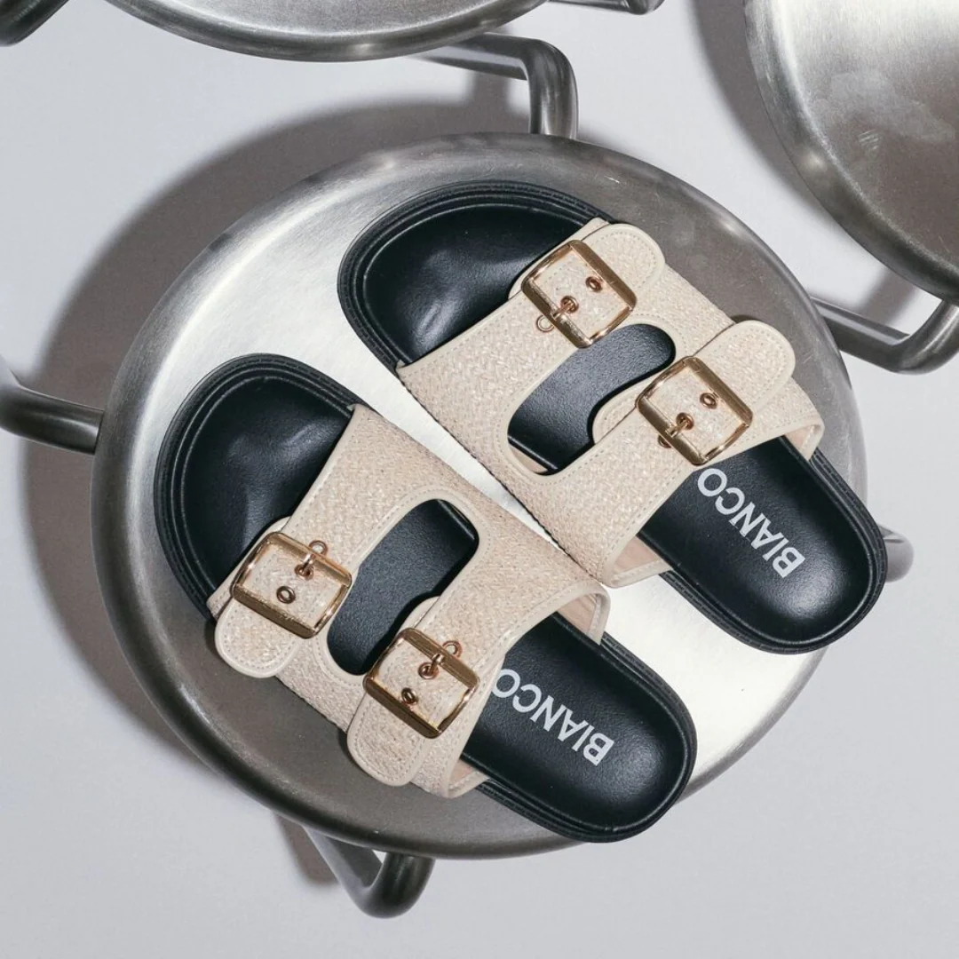 Biaoslo Buckle Slides (Off White) - Image 5