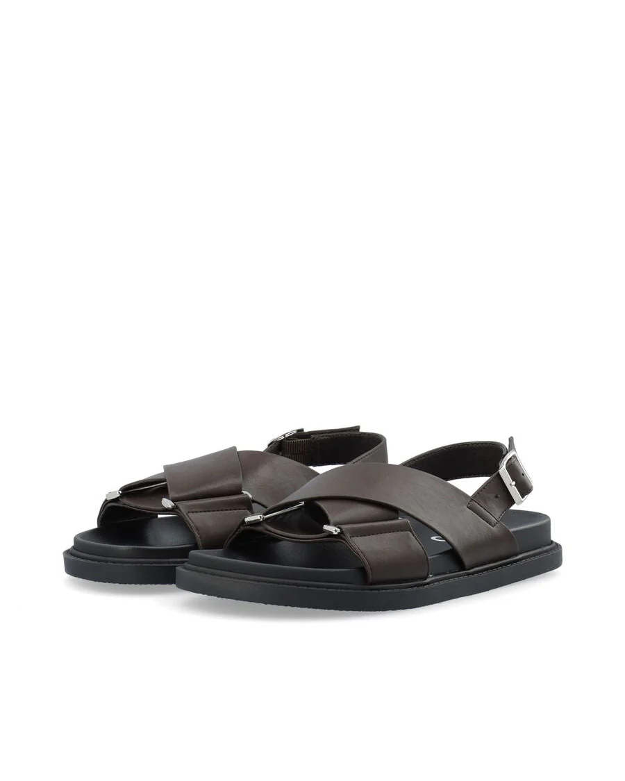 Biaoslo Cross Sandal Faux Leather (Brown) - Image 2