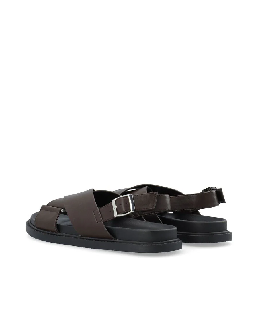 Biaoslo Cross Sandal Faux Leather (Brown) - Image 4
