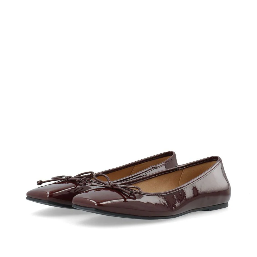 Biarose Karre Ballet Flat Faux Leather (Burgundy Patent) - Image 2