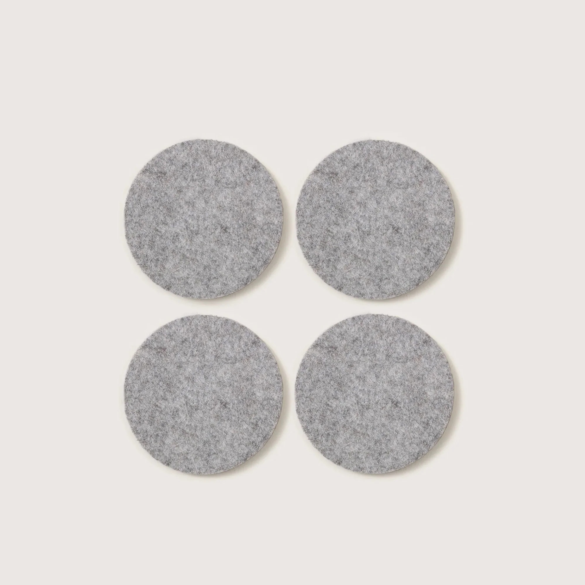 Bierfilzl Merino Wool Felt Round Coaster Multi 4 Pack (Granite)