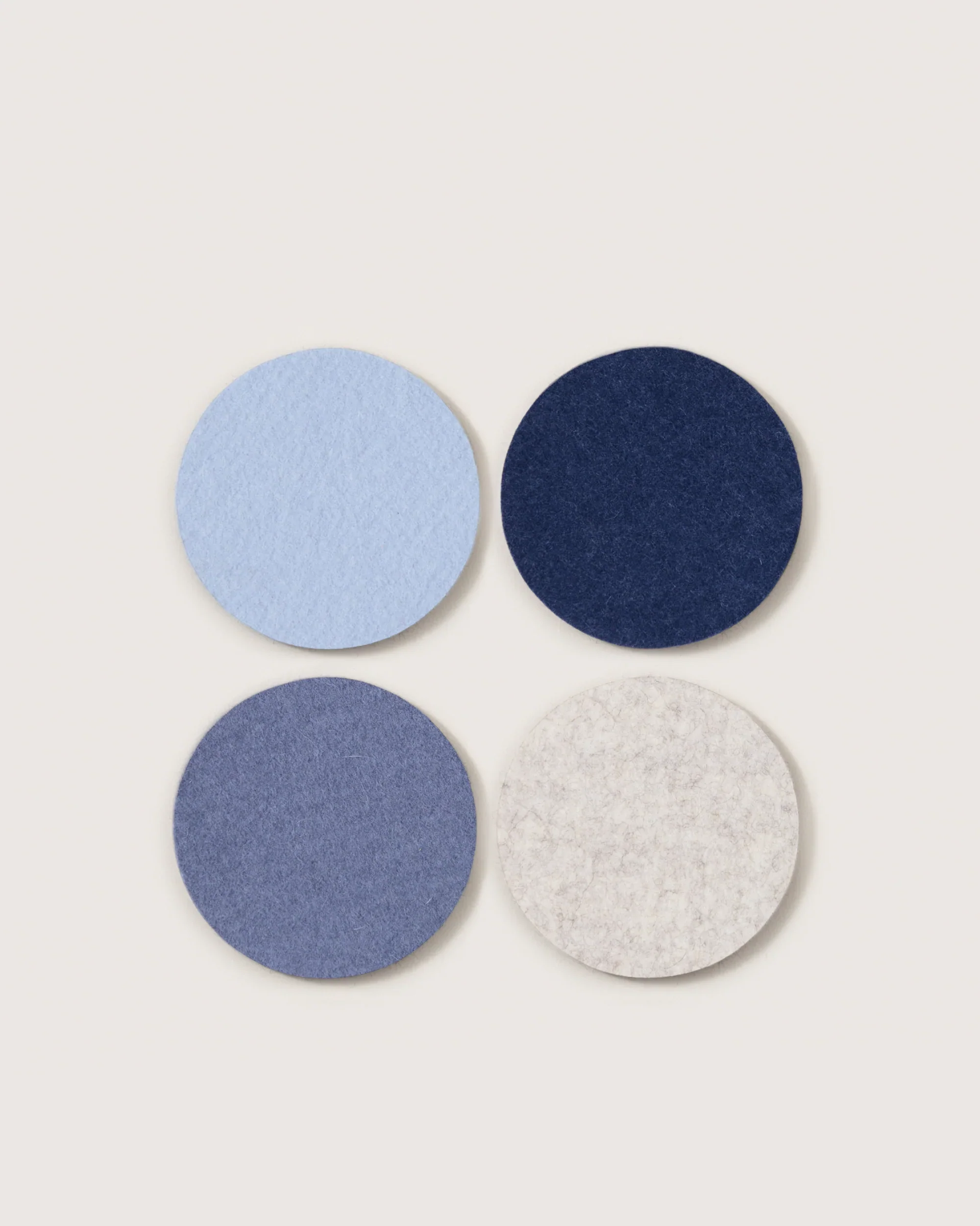 Bierfilzl Merino Wool Felt Round Coaster Multi 4 Pack (Social Hour)
