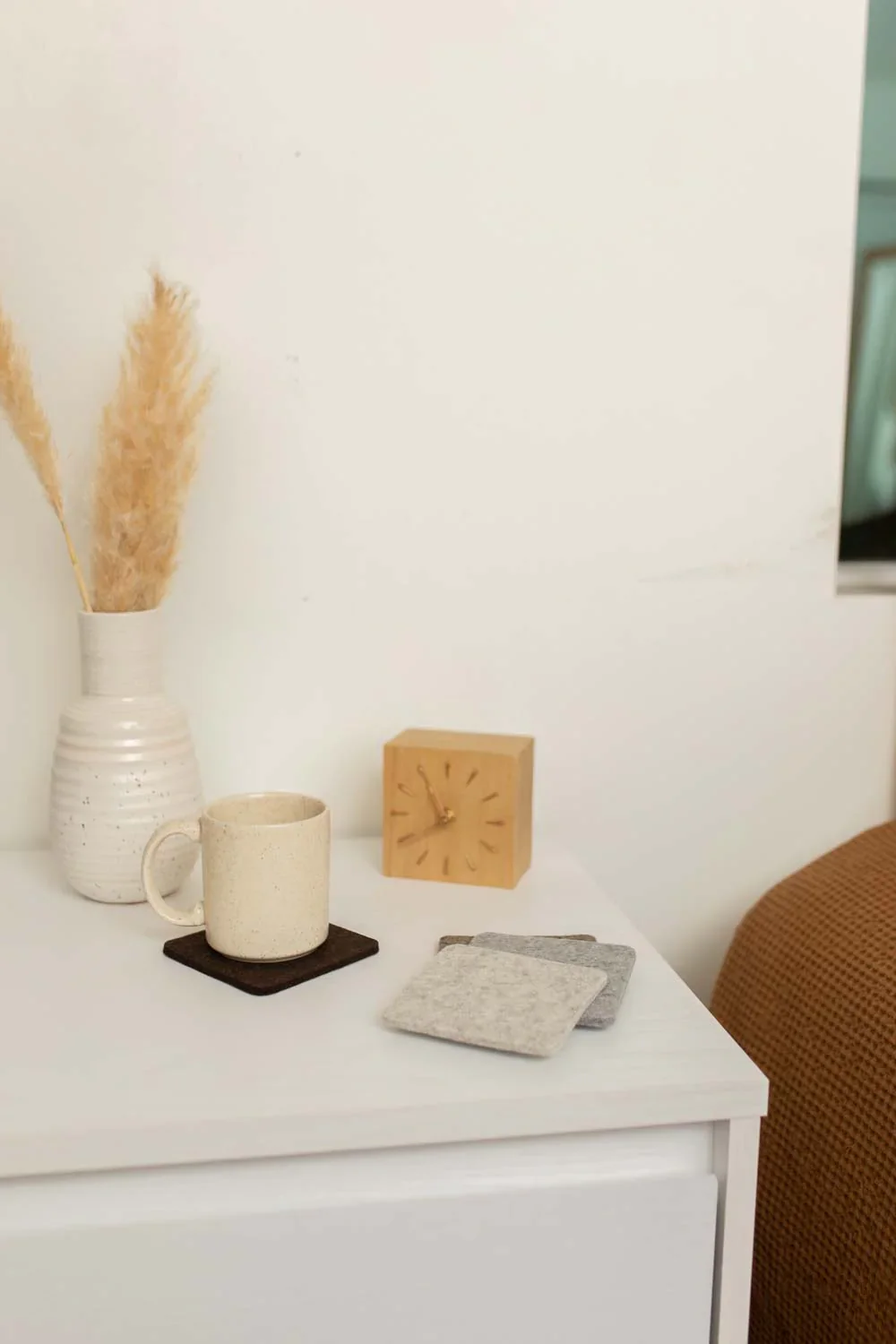 Bierfilzl Merino Wool Felt Square Coaster Multi 4 Pack (Earth) - Image 2