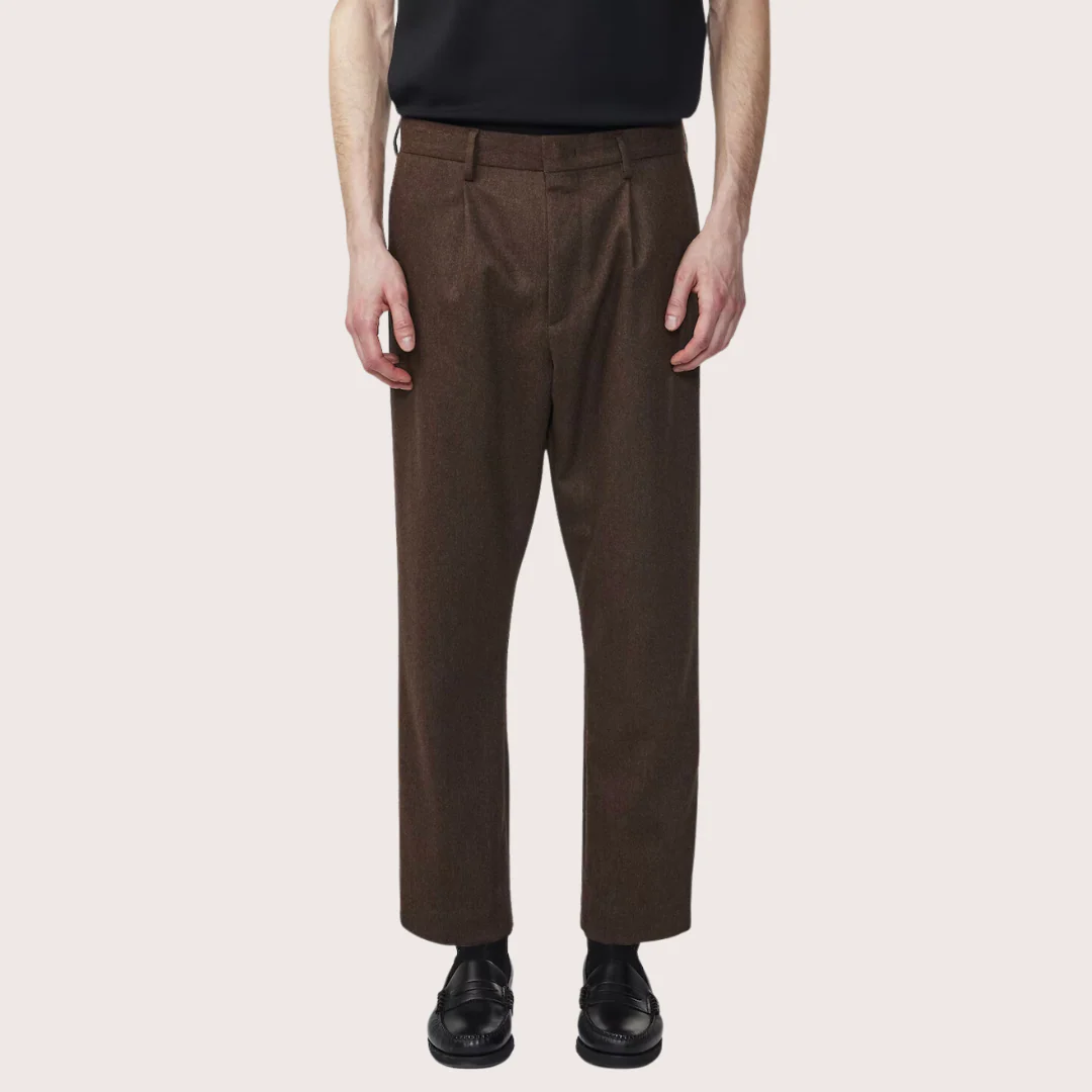 Bill 1630 Tapered Leg Regular Fit Trouser (Demitasse)