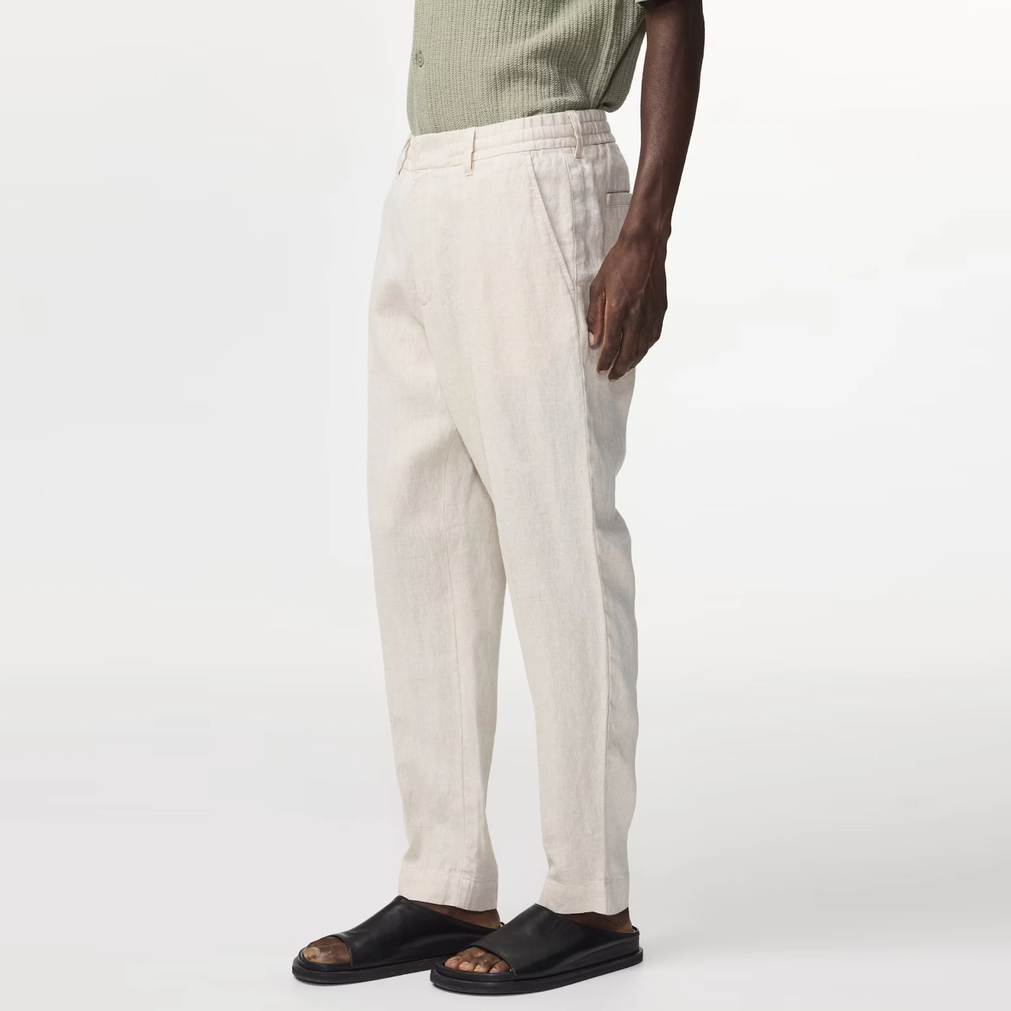 Billie 1454 Drawstring Linen Regular Fit Trouser - Image 10