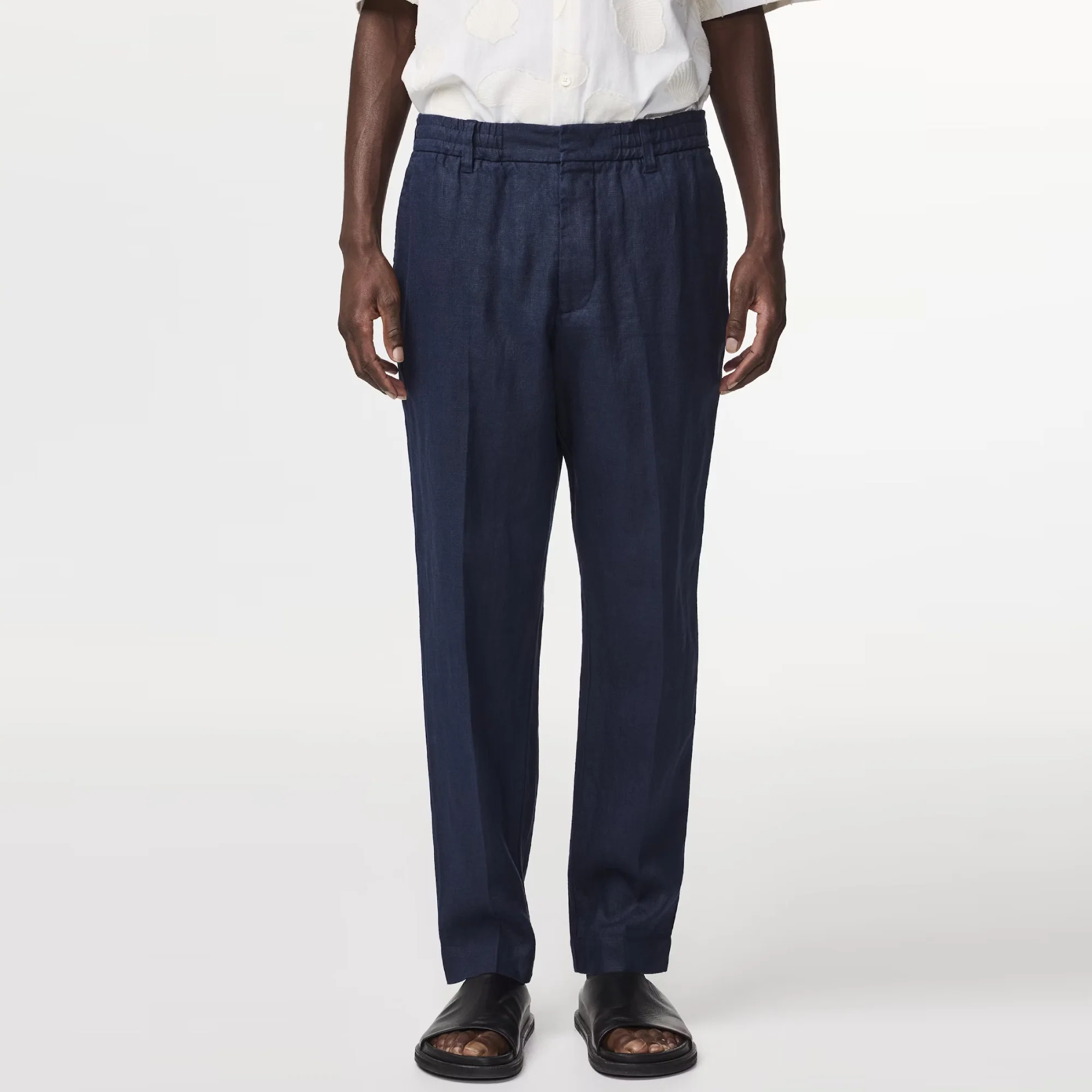 Billie 1454 Drawstring Linen Regular Fit Trouser - Image 3