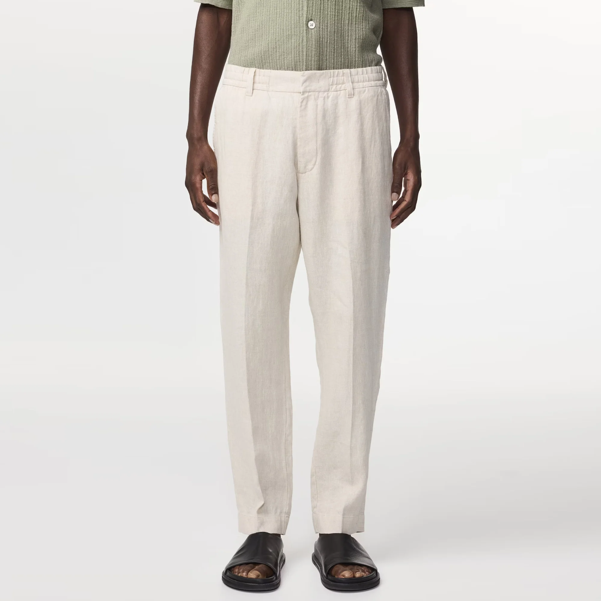 Billie 1454 Drawstring Linen Regular Fit Trouser - Image 8