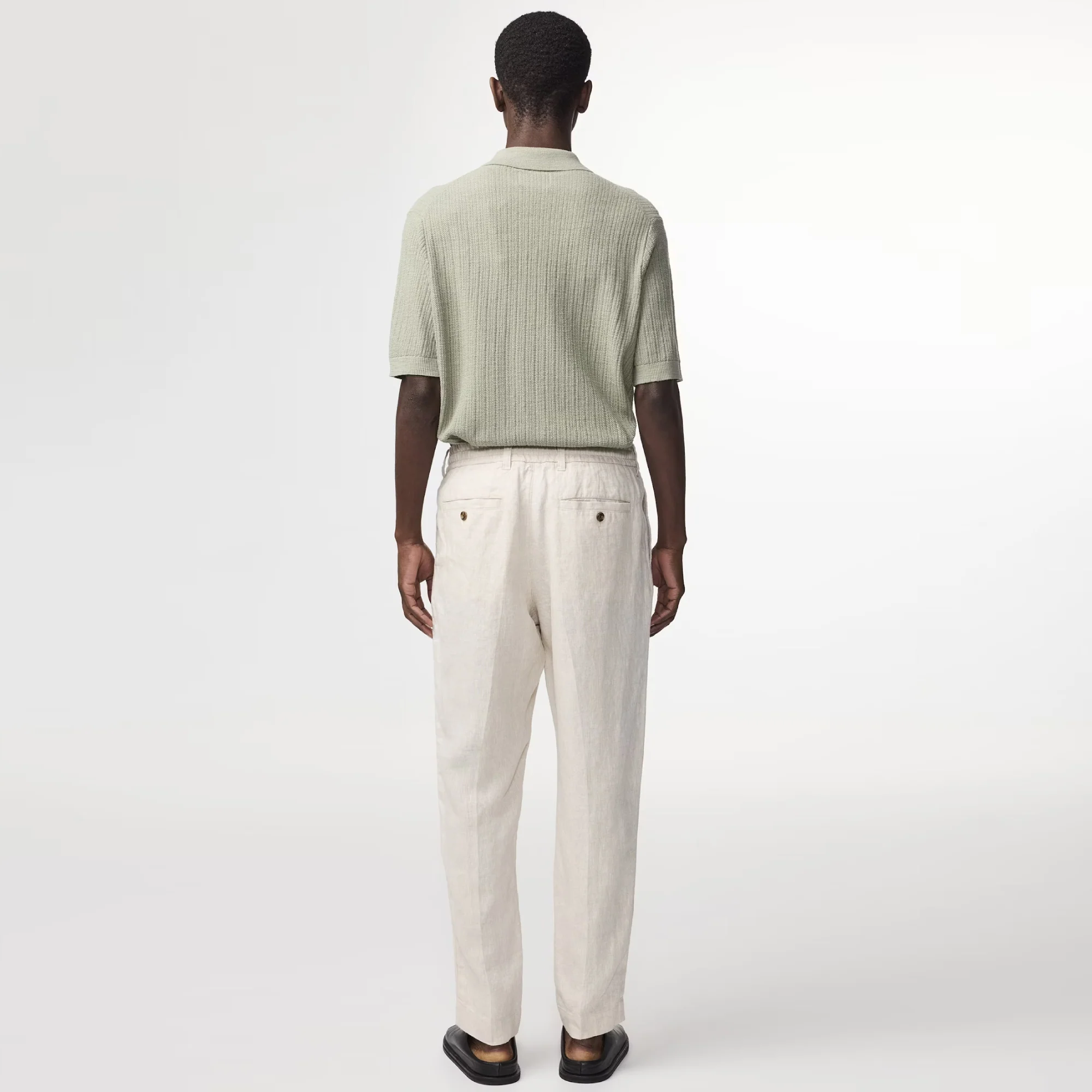 Billie 1454 Drawstring Linen Regular Fit Trouser - Image 9