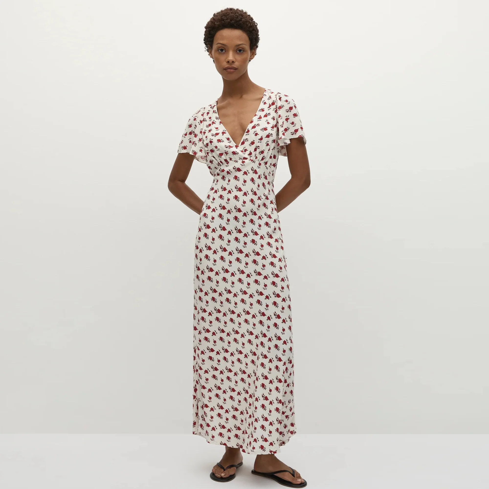 Boda Midi Dress (Hazy Rose Deep Red)