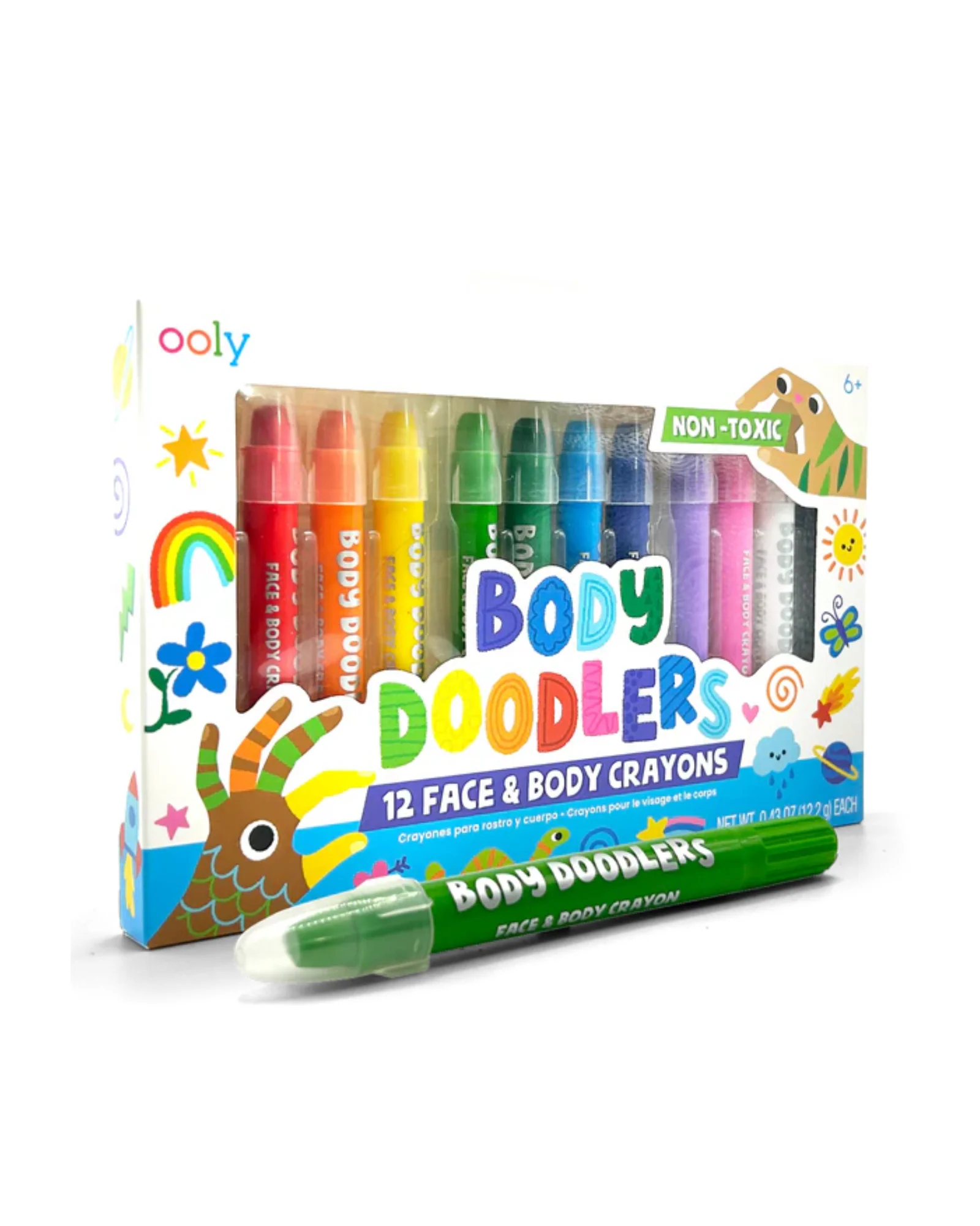 Body Doodlers: Face & Body Crayons (Set of 12) - Image 2