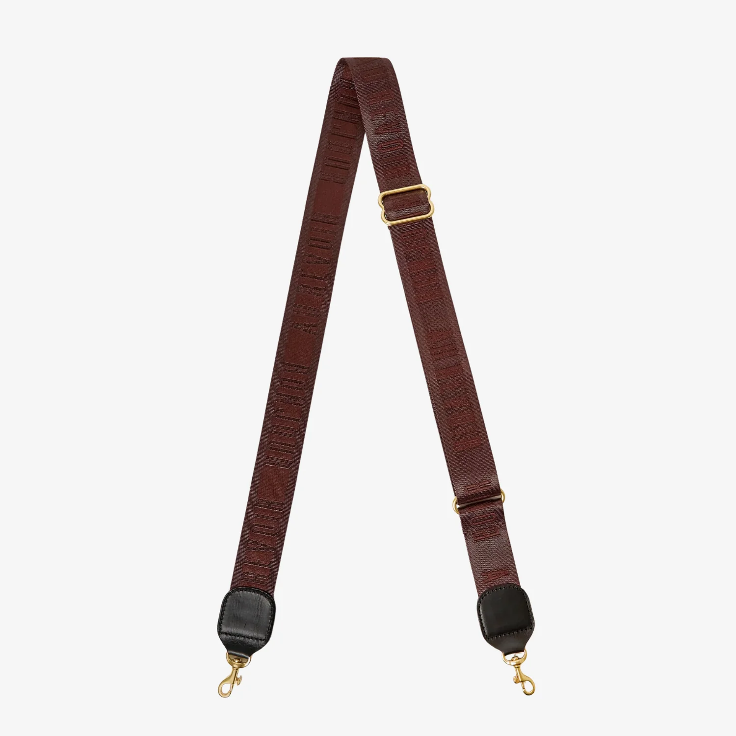 Bonjour Au Revoir Adjustable Crossbody Strap (Chocolate)