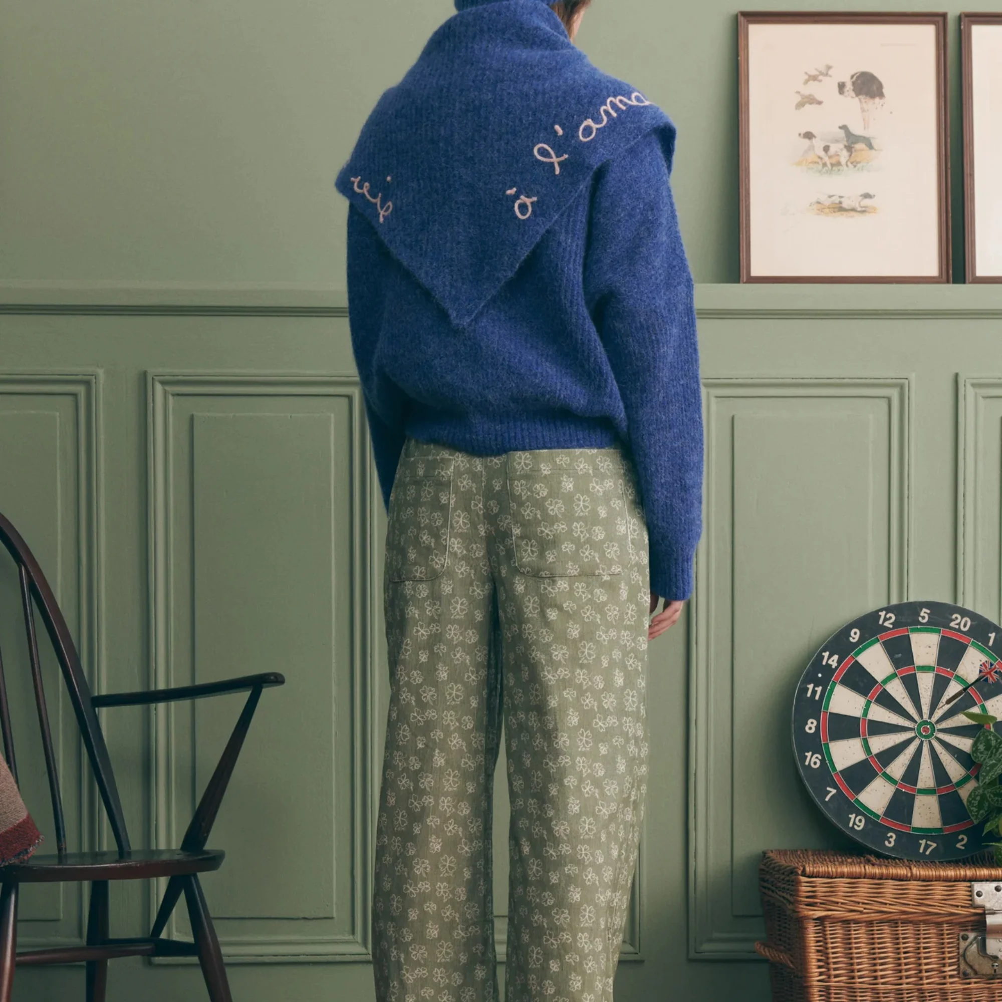 "Bonjour" Cerisoles Wool and Alpaga Sweater (English Pink) - Image 6