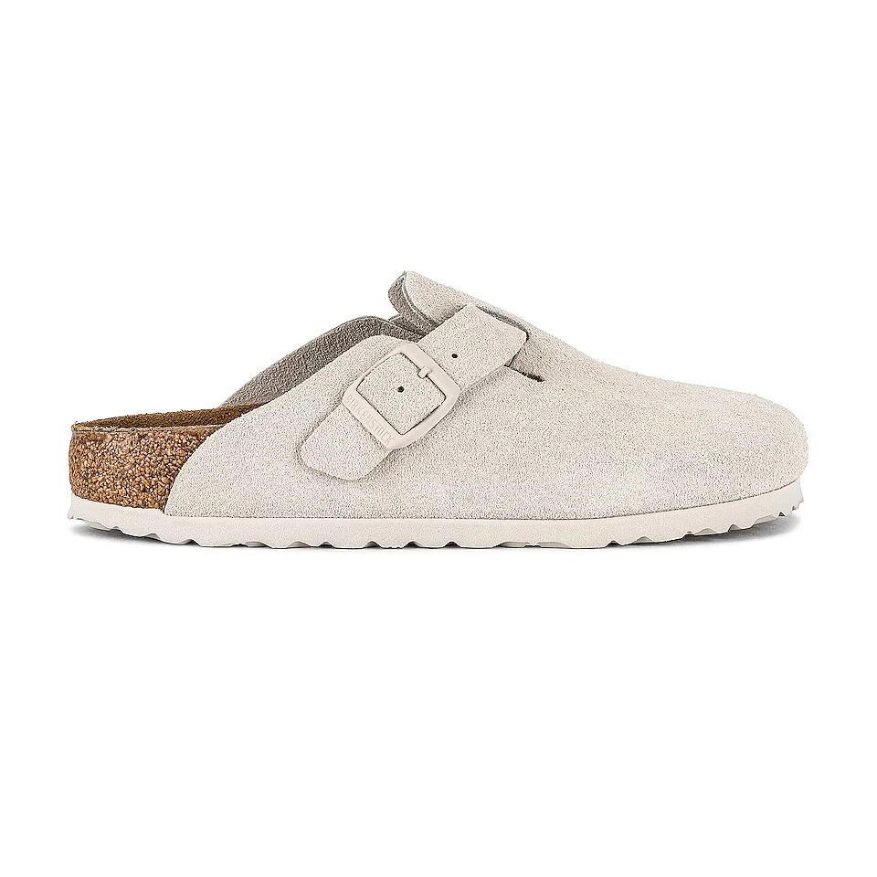 Boston Suede Leather Narrow (Antique White)