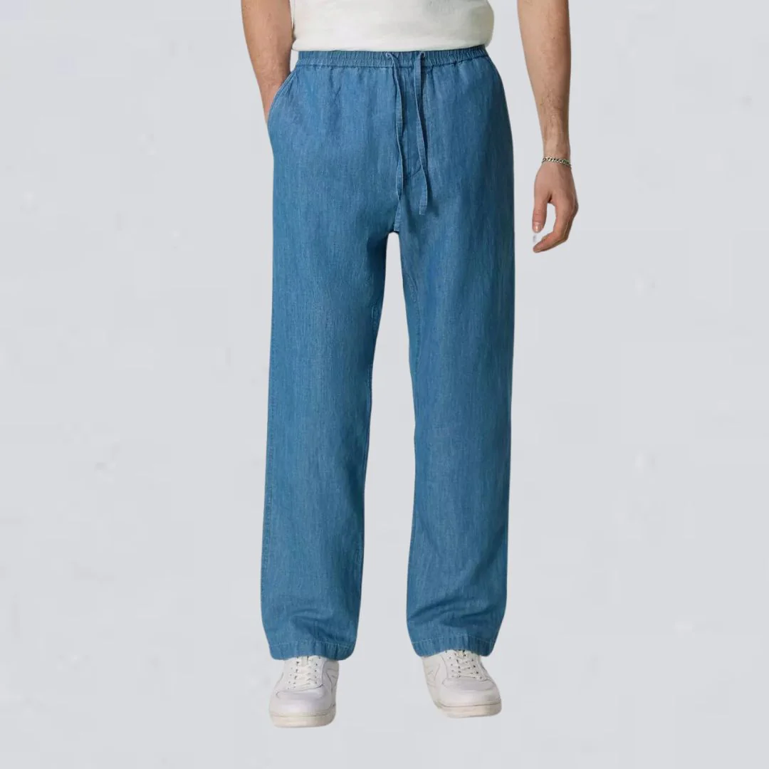 Bradford Denim Drawstring Pant (Light Indigo) - Image 4