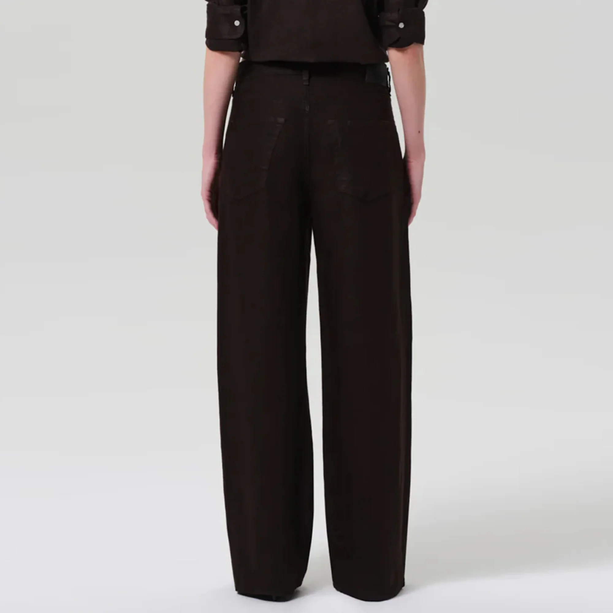 Brynn Drawstring Linen Trouser (Chocolate) - Image 2