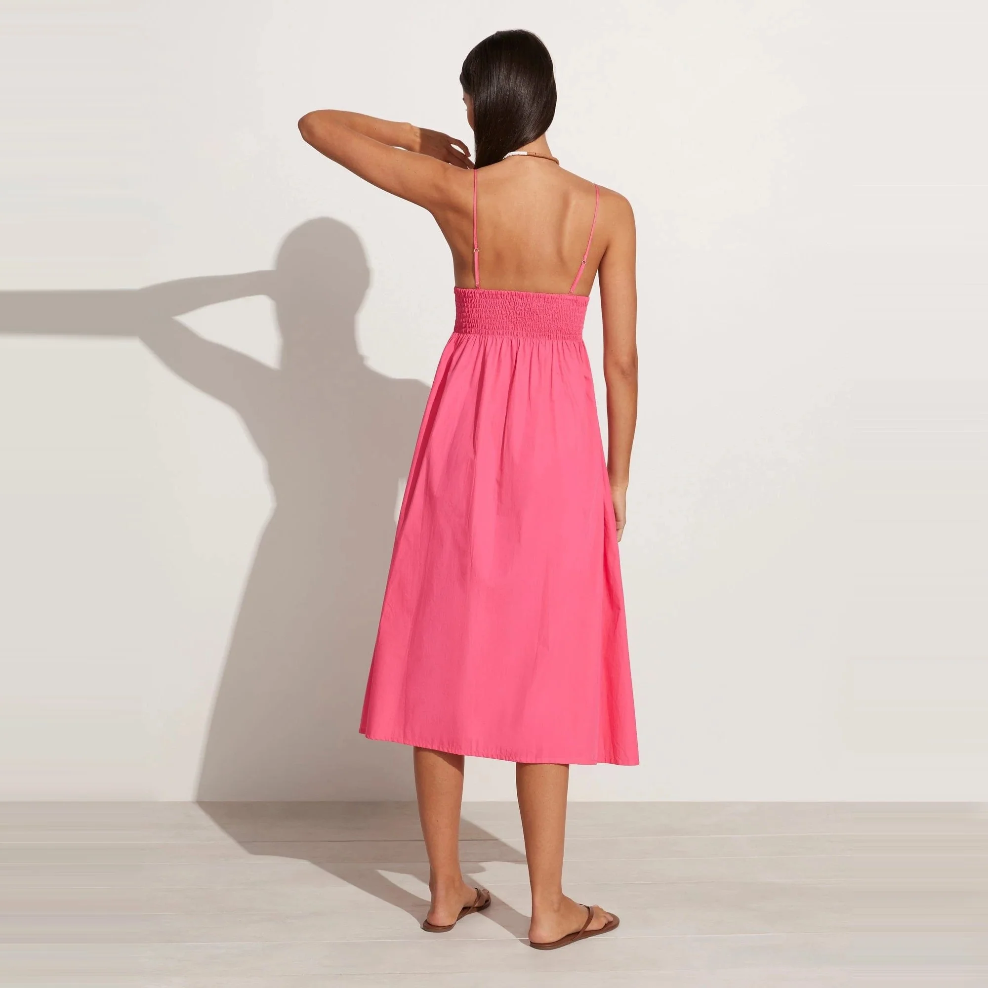 Bryssa Midi Dress (Hot Pink) - Image 2