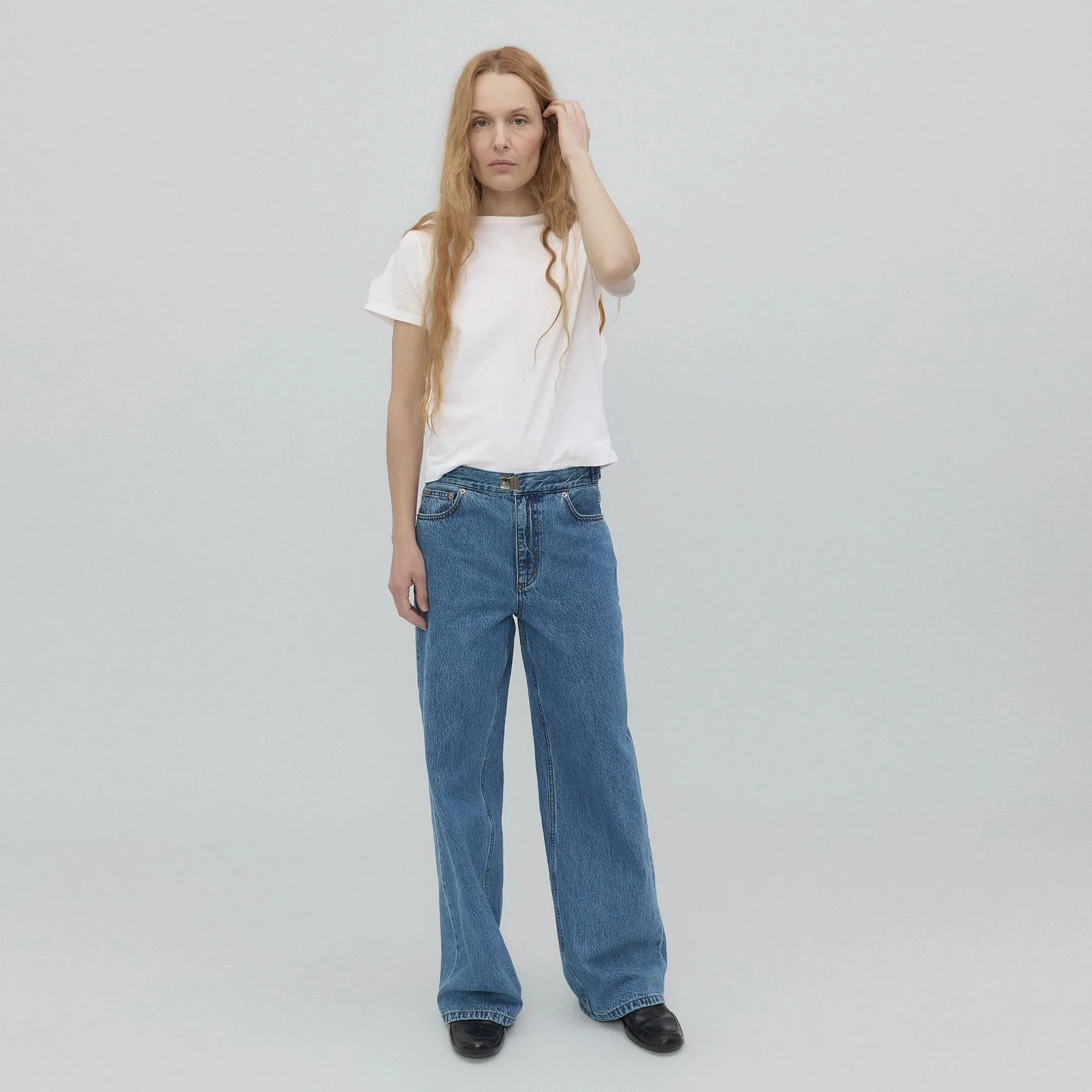 Buckle Jeans (Classic Blue)
