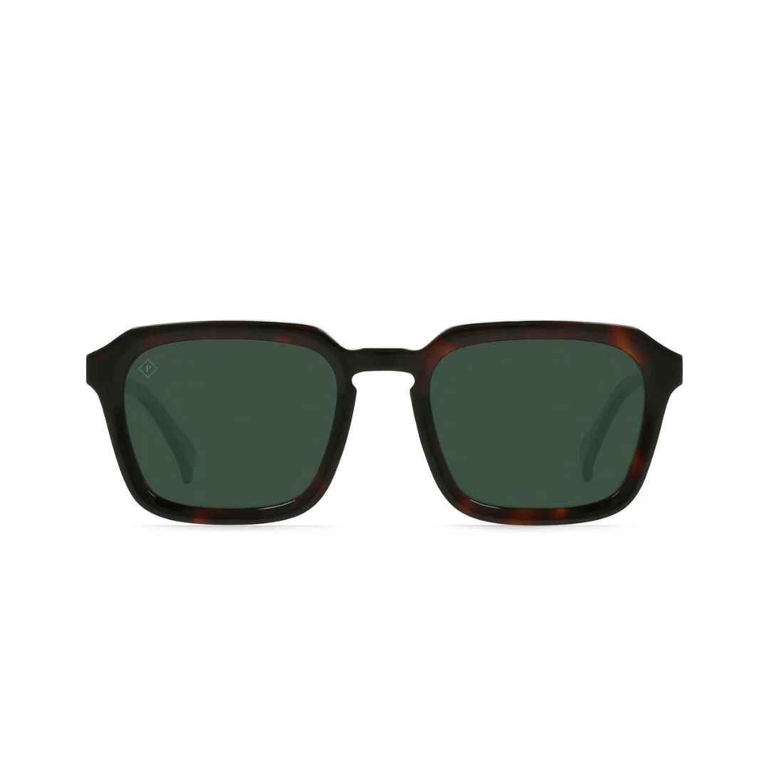 Burel Sunglasses (Kola Tortoise + Green Polarized)