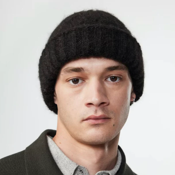 Cable Hat 6512 (Black) - Image 2