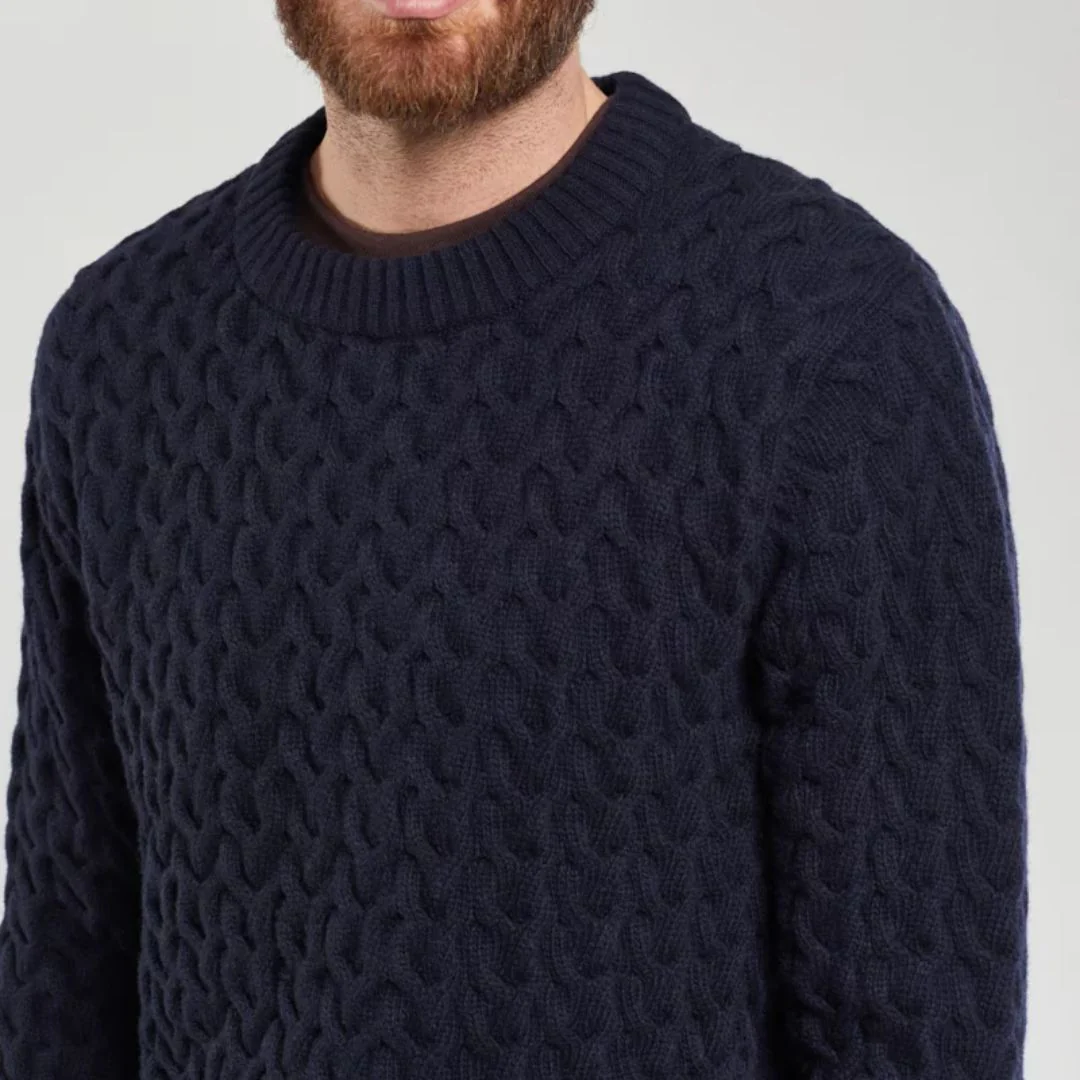 Cable Knit Jumper (Navire) - Image 2