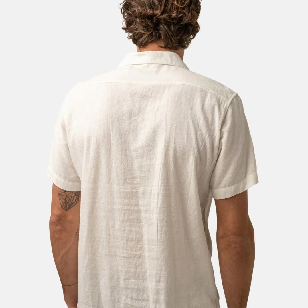 Cairo Cuban Linen T-Shirt (Natural) - Image 3
