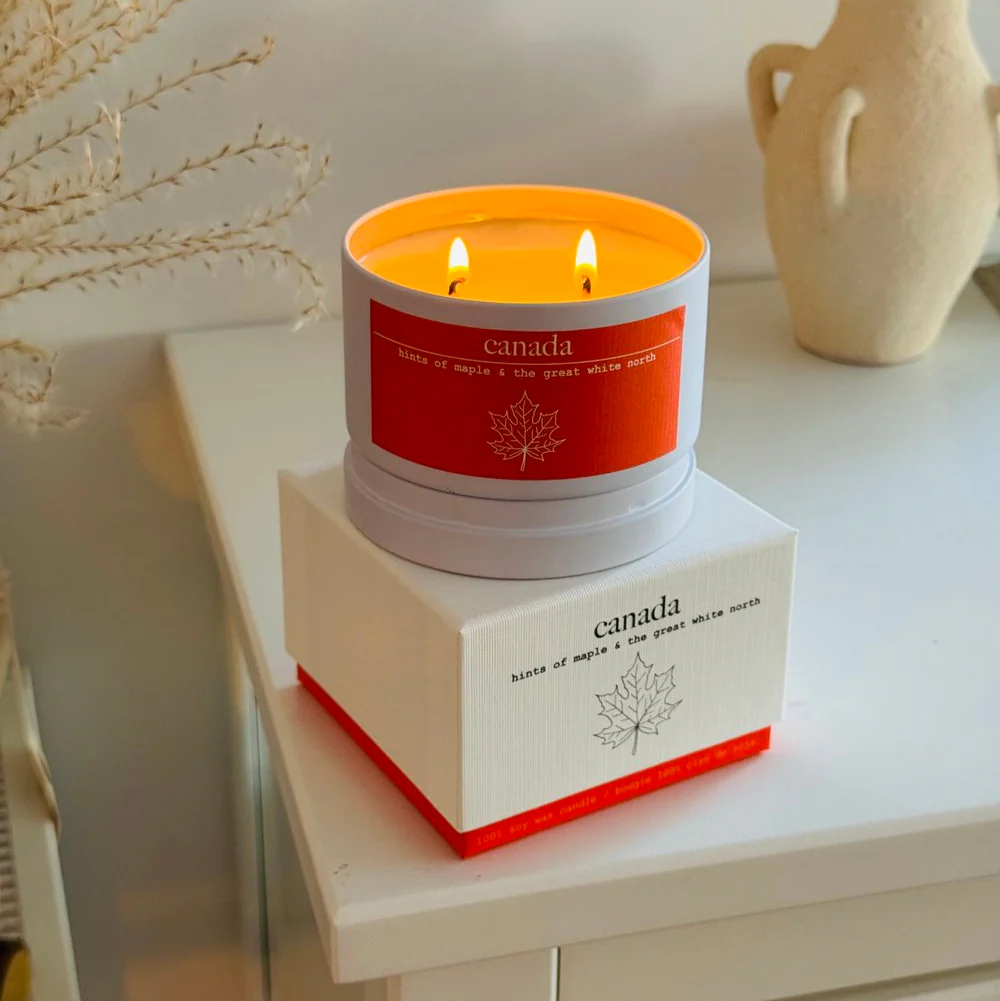 Canada Soy Candle 8oz (Maple & The Great White North) - Image 2