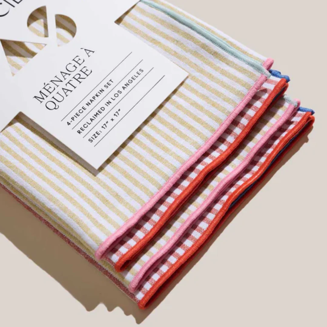 Carnival Stripe Napkins (Set of 4) - Image 2