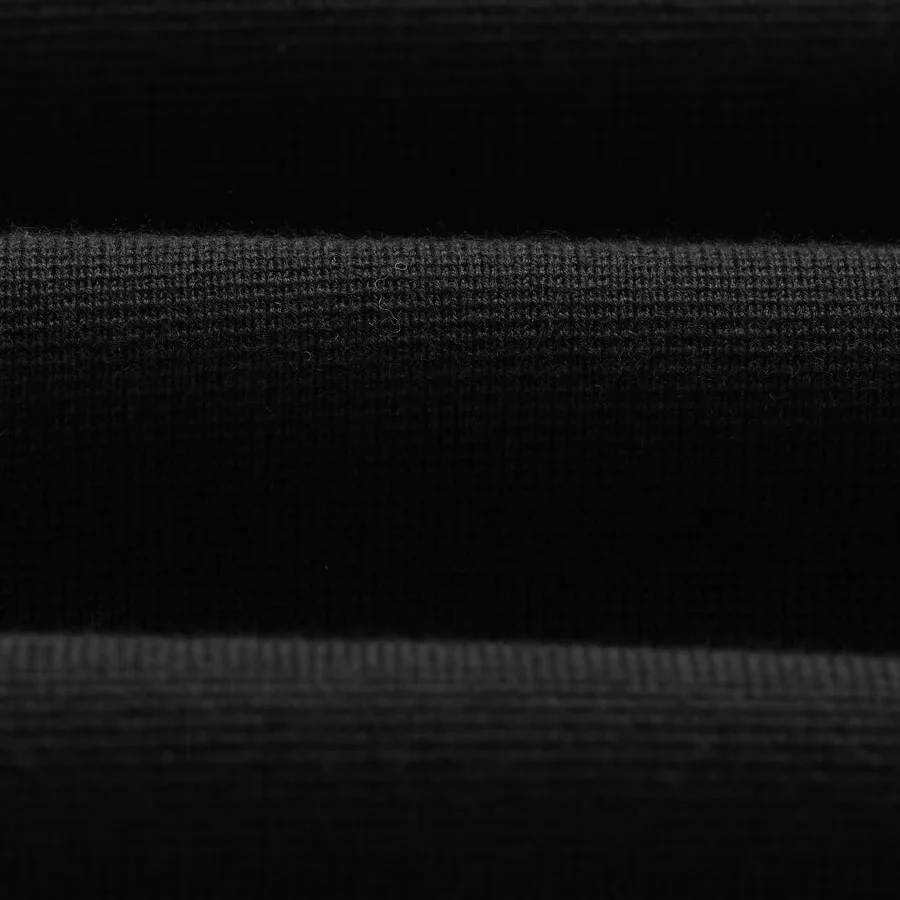 Carter Open Collar Polo Milano Knit (Black) - Image 5