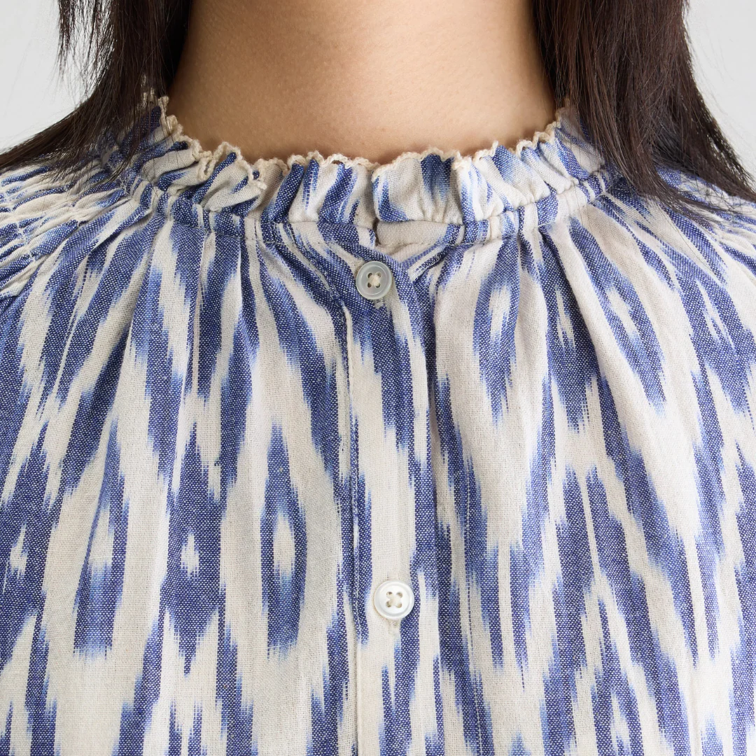 Cassis Regular Blouse (Iris Bloom + Shell) - Image 3