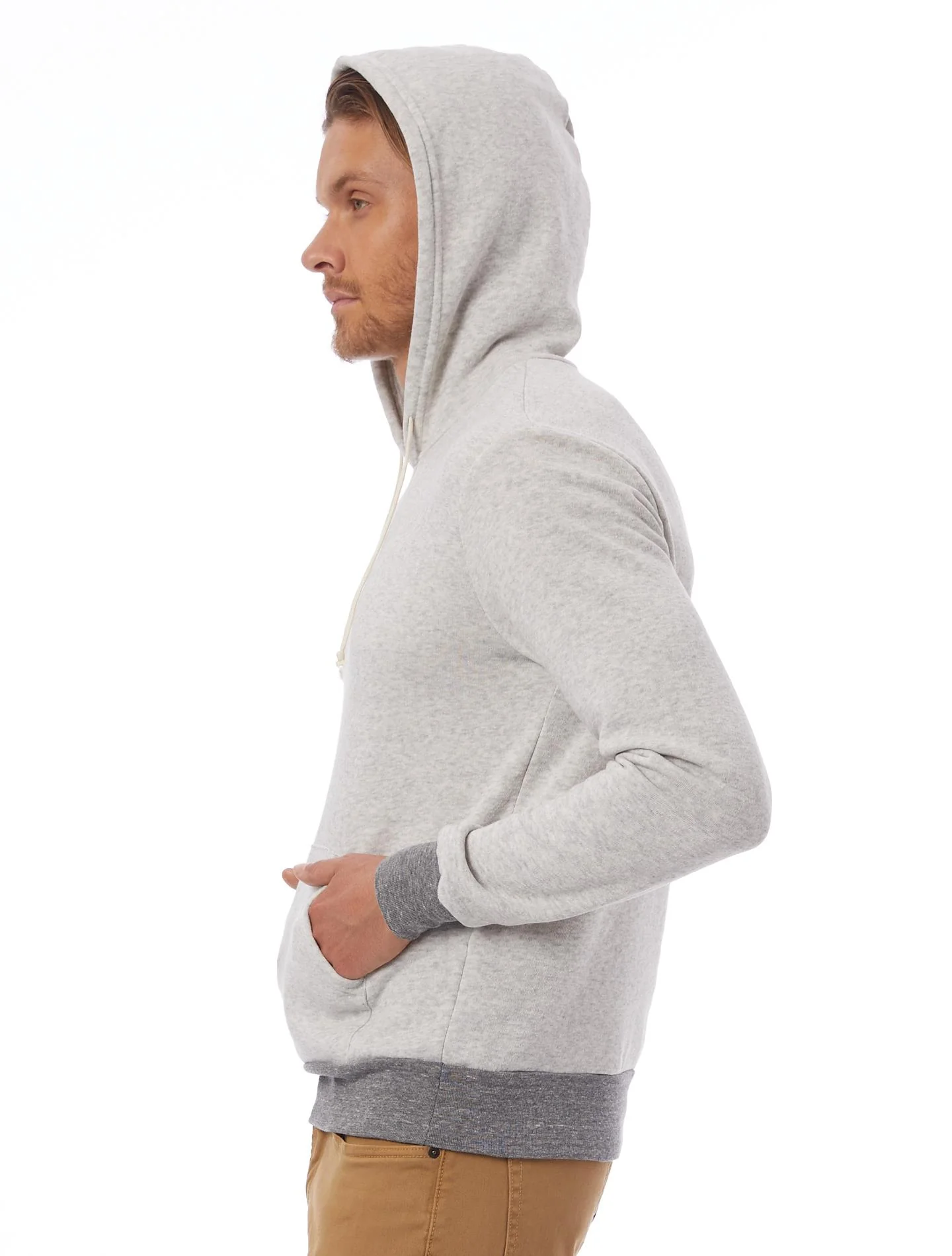 Challenger Eco-Fleece Pullover Hoodie (Light Grey + Eco Grey) - Image 3