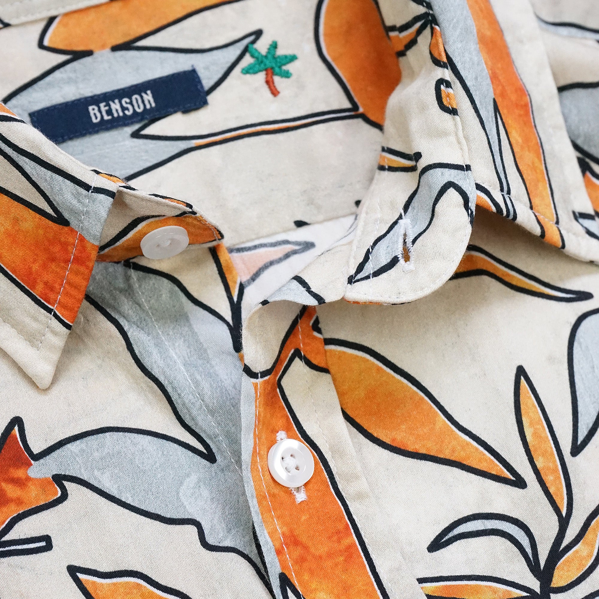 Champlain Collar Shirt (Orange Tropical) - Image 2