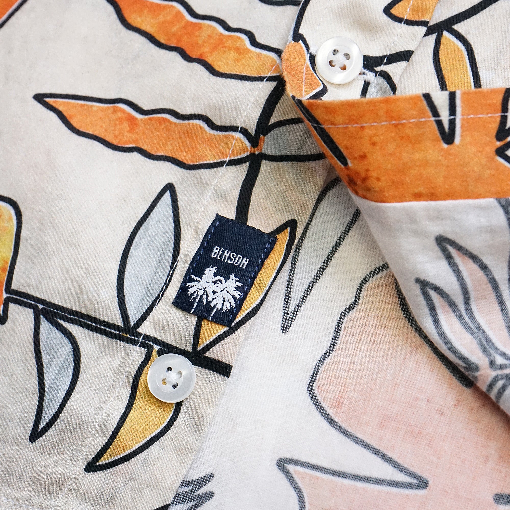 Champlain Collar Shirt (Orange Tropical) - Image 3