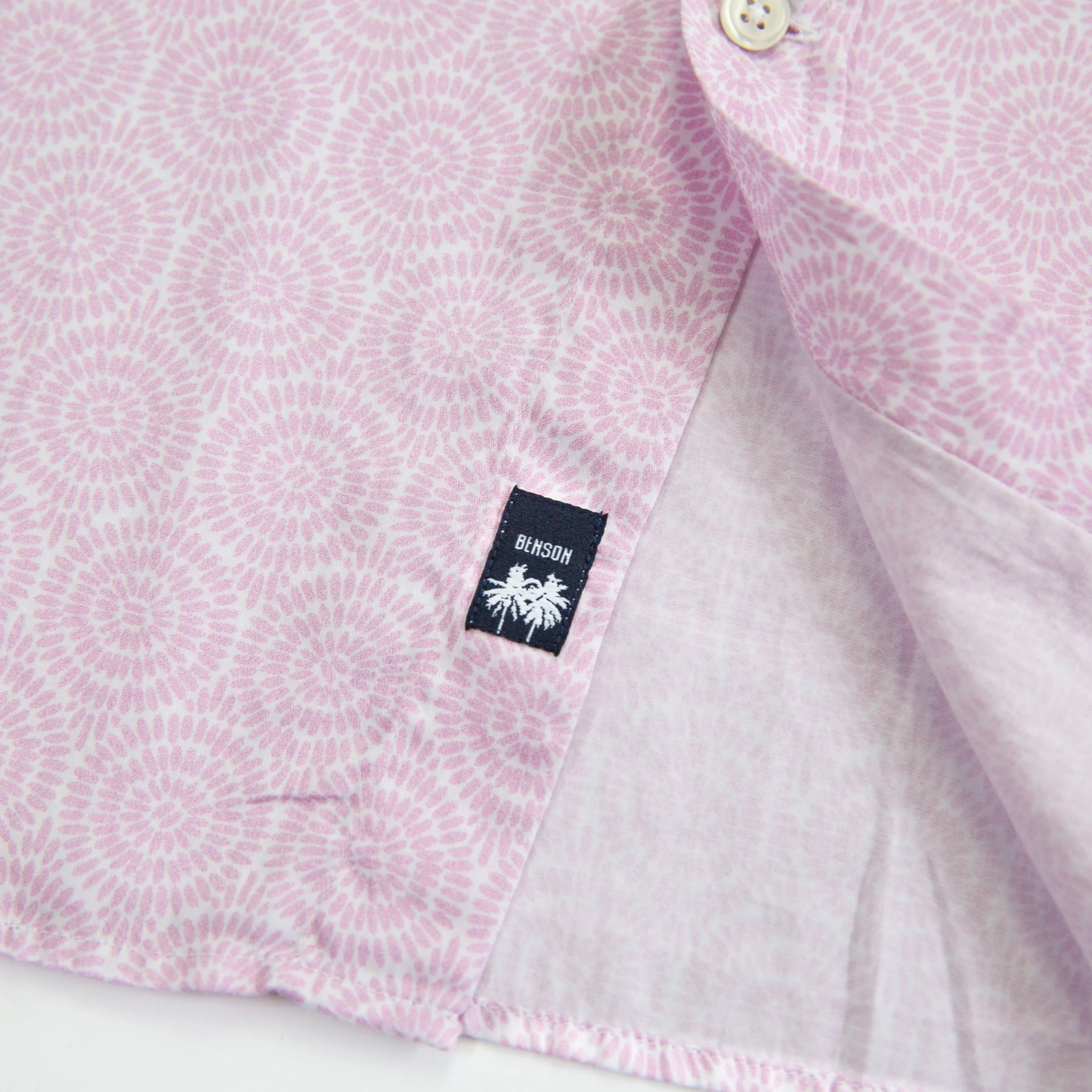 Champlain Printed Cotton Shirt (Pink) - Image 2